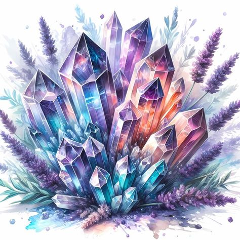 Walidberchid23 | Freepik Drawings Of Crystals, Crystal Sketch, Crystals Drawing, Crystal Painting, Frames Design Graphic, Crystal Tattoo, Metaphysical Art, Gem Tattoo, Unicorn Painting