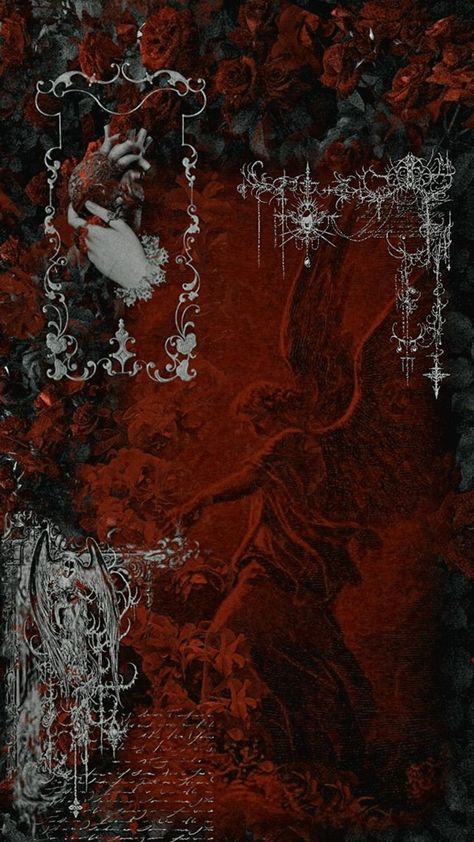 Crimson Aesthetic Dark, Red Grunge Wallpaper Iphone, Red Dark Academia Wallpaper, Rockcore Wallpaper, Aesthetic Wallpaper Gothic, Y2k Aesthetic Wallpaper Dark Red, Dark Red Angel Aesthetic, Fancy Red Aesthetic, Red Themed Paintings