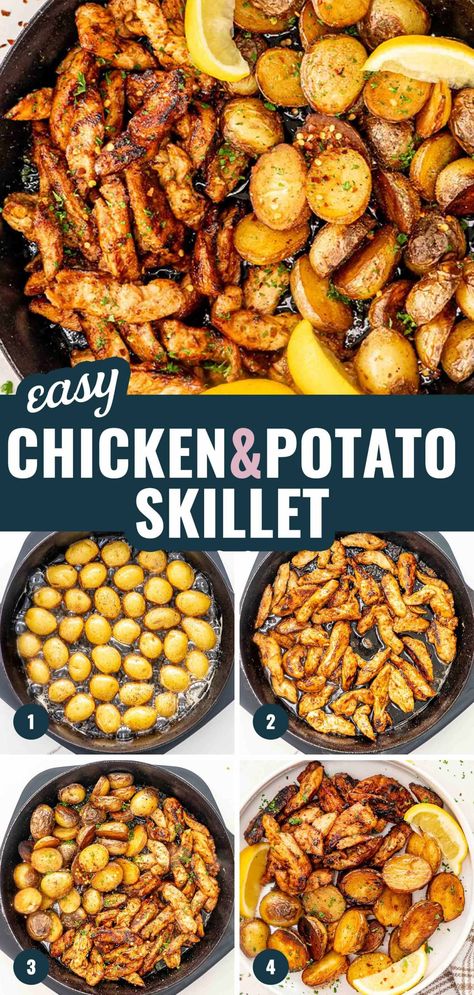 Get your skillet ready for a game-changing dinner! 🍗🥔 This Chicken and Potato Skillet is a cozy combo of juicy chicken and crispy potatoes, perfect for busy weeknights. Easy, tasty, and oh-so-satisfying! #SkilletDinner #EasyMeals #JoCooks Chicken And Golden Potatoes, Chicken And Potato Skillet, Potatoe Dinner Recipes, Golden Potatoes, Potato Skillet, Chicken And Potato, Jo Cooks, Chicken Skillet Recipes, Skillet Potatoes