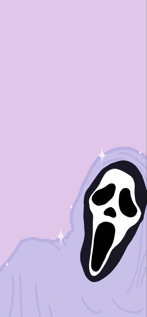 Purple Fall Aesthetic Wallpaper, Ghostface Wallpaper Aesthetic, Spooky Halloween Wallpaper, Scream Aesthetic, Aesthetic Spooky, Light Purple Wallpaper, Ghostface Scream, Halloween Wallpaper Cute, Pretty Artwork