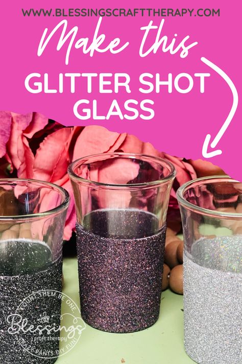 Diy Shot Glasses, Drinking Glasses Diy, Glitter Shot Glasses, Custom Drinking Glasses, Shot Glasses Diy, Diy Glasses, Diy Glitter, Glasses Fit, Glitter Diy