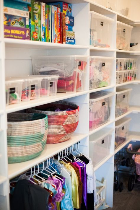 Kailee Wright Playroom Closet Toy Closet Organization, Kids Closet Storage, Toy Closet, Playroom Closet, Closet Room Organizer, Toy Room Organization, Kids Bedroom Organization, Home Playroom, Playroom Inspiration