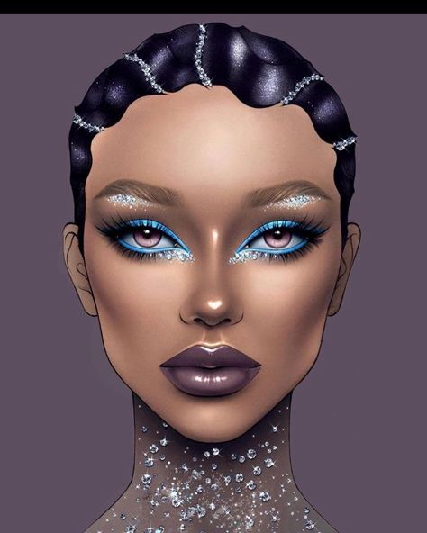 Face Chart Makeup, Face Chat, Magic Queen, Makeup Illustration, Anime Eye Makeup, Face Charts, Makeup Face Charts, Random People, Face Chart