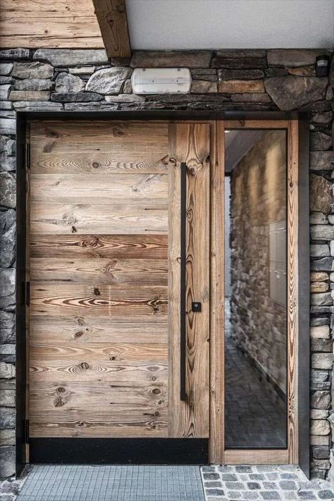 Wooden front door