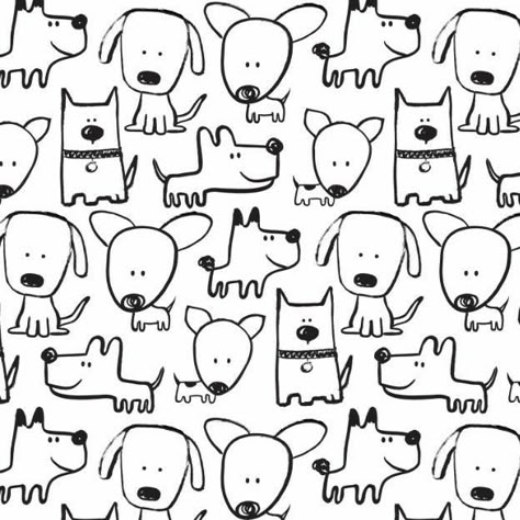 Doodle Art Animals, Animal Doodles, 강아지 그림, Easy Doodles Drawings, Journal Doodles, Simple Doodles, Drawing Tutorials, Doodle Drawings, Cute Doodles