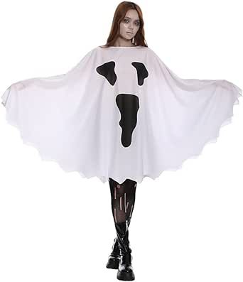 DSplay Women Ghost Costume Cosplay Adult White Robe Halloween Adult Ghost Costume, Costume Women Plus Size, White Ghost Costume, Ghost Costume Women, Ghost Dress, Ghost Dresses, Halloween Clothing, Ghost Costume, Skull Dress