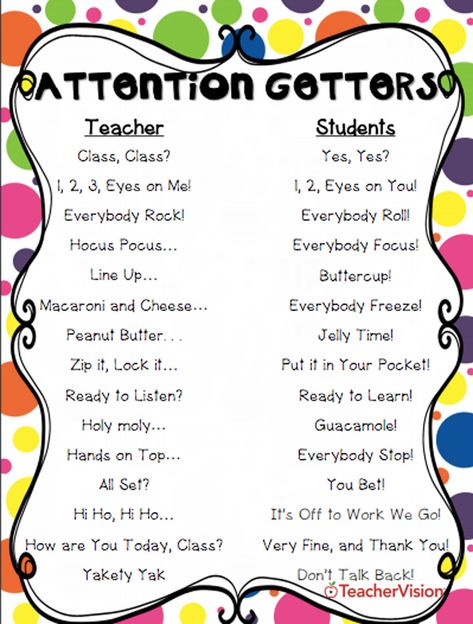 Attention Getters For Teachers, Ingles Kids, Teaching Classroom Management, Attention Getters, Substitute Teaching, Classroom Behavior Management, Classroom Management Strategies, Class Management, Classroom Behavior