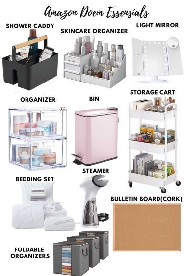 Dorm Room Essentials List, Dorm Necessities, Uni Dorm, University Rooms, Dorm Room Checklist, College Dorm Room Inspiration, Dream Dorm Room, Study Accessories, Dream Dorm