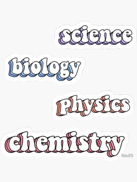 "Subject labels" Sticker for Sale by fidu25 Subjects Stickers, Science Stickers Printable, Subject Labels, Science Stickers, Design Stickers, Science Biology, Notebook Design, School Subjects, Notebook Cover