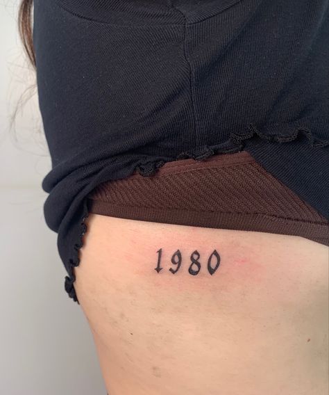 1980 Tattoo Ideas, Dad Tattoo, Number Tattoo, Number Tattoos, James 3, Dad Tattoos, Fairy Tattoo, Aesthetic Tattoo, Dream Tattoos