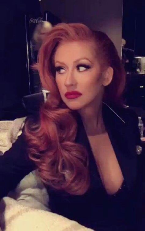 Red Hair Christina Aguilera Red Hair, Christina Aguilera, Hair Inspo, Movie Stars, Red Hair, Nose Ring, Hair, Red, Beauty