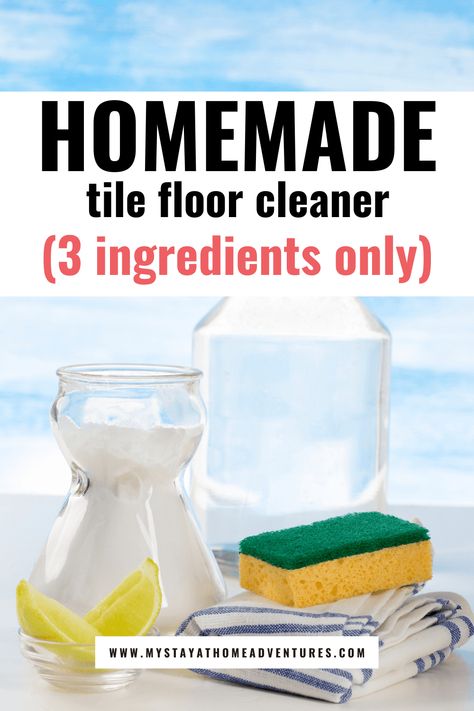 Homemade Tile Floor Cleaner, Homemade Floor Cleaner For Tile, Diy Floor Cleaner Tile, Floor Cleaning Solution Diy, How To Clean Ceramic Tile Floors, Shiny Tile Floors, Floor Cleaner Diy, Homemade Floor Cleaner, Best Floor Cleaner