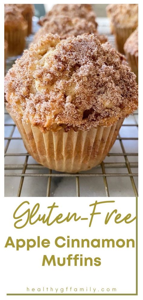 Gluten Free Apple Pie Muffins, Gluten Free Apple Crumble Muffins, Gluten Free Flour Muffins, Gluten Free Apple Cinnamon Muffins, Glutenfri Baking, Gluten Free Apple, Gf Baking, Apple Cinnamon Muffins, Cinnamon Muffins