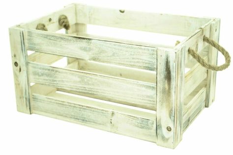 Book Crate - Vintage White Wash Small Wooden Crates, Apple Crate, Galvanized Decor, Fruits Decoration, Apple Crates, Decorative Storage Baskets, Fruit Crate, Wine Crate, Wood Basket