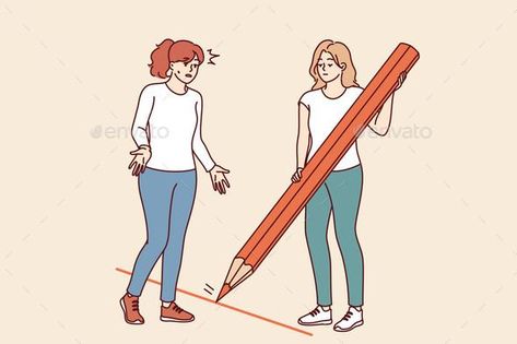 Woman Draws Boundary and Prohibits Crossing It Boundary Drawing, Line Concept, Logo Presentation, Setting Boundaries, Red Line, Woman Drawing, Boundaries, To Draw, Free Download