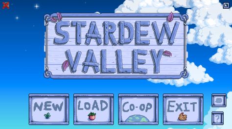 Blue User Interface (Content Patcher) at Stardew Valley Nexus - Mods and community Stardew Valley Farms, Path Of Exile, Relaxing Game, Start Screen, Farm Layout, Pc Games Download, Guild Wars 2, Elder Scrolls Online, Pixel Art Games