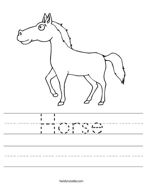 Horse Worksheets, Nursery Worksheets, Transportation Worksheet, English Worksheets For Kindergarten, Twisty Noodle, Animal Worksheets, Sight Word Worksheets, Holiday Lettering, Preschool Class