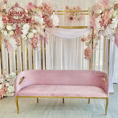 Stainless Steel Leg Customzied Velevt Color Royal Bride Groom Wedding Sofa - Buy Wedding Sofa,White Wedding Sofa,Velvet Wedding Sofa Product on Alibaba.com Tea Time Wedding, Wedding Photo Zone, Bridal Suite Decor, Wedding Sofa, Weddings Decorations Elegant Romantic, Royal Bride, Baby Shower Girl Diy, Stunning Wedding Photos, Hotel Living Room