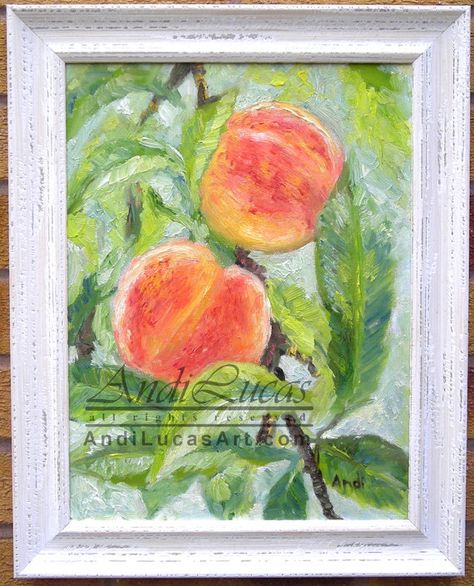 Original Oil Painting Peaches on the tree  Framed by AndiJLucas Peach Tree Painting, Fruit Oil Painting, Lucas Arts, Peach Tree, Still Life Fruit, Impressionist Artists, Still Life Oil Painting, Peach Trees, Framed Oil Painting