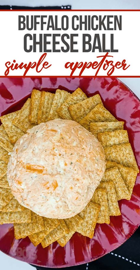 This Buffalo Chicken Cheese Ball Recipe is a delicious and easy-to-make appetizer that is sure to be a hit at any gathering. Ball Themed Appetizers, Chicken Ball Recipe, Buffalo Cheese Ball, Buffalo Chicken Cheese Ball, Chicken Cheese Ball Recipes, Ball Shaped Food, Chicken Cheeseball, Chicken Cheese Ball, Chicken Cheese Balls