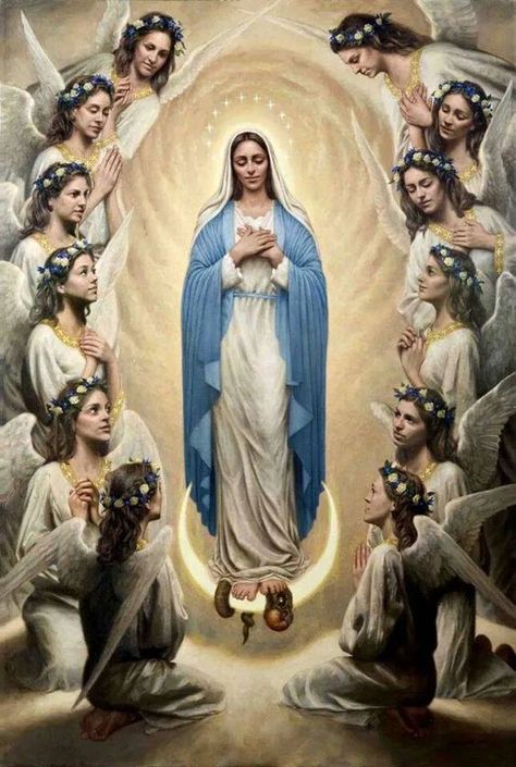 Immaculate Mary, The Virgin Mary, Virgin Mary, Blue, White