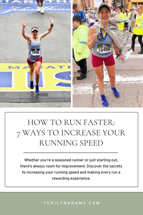 Level Up Your Run! Whether you're a running enthusiast or just starting your journey, my 7 tips on How to Run Faster will guide you to newfound speed. Enjoy the process, embrace the results, and let's make every run a faster, exhilarating adventure! #RunningGoals #SpeedyMiles #RunForJoy Increase Running Speed, Speed Workout, Running Speed, Remember Why You Started, Enjoy The Process, Run Faster, Boston Marathon, Half Marathon Training, Running Tips