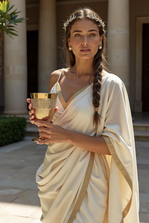 Ancient Greek Clothing Woman, Pirates Clothes, Roman Attire, Ancient Roman Clothing, Royalty Clothing, Ancient Greek Clothing, Roman Clothes, Greek Dress, Princess Anastasia