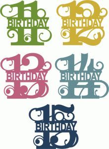 View Design #66656: split flourish birthday numbers 11-15 Birthday 16, Projets Cricut, Silhouette Portrait, Birthday Numbers, Silhouette Cameo Projects, Cameo Projects, Silhouette Design Store, Scan And Cut, Cricut Creations