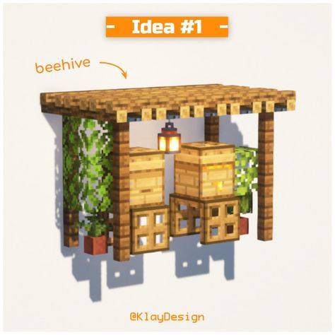 🧑‍🌾 FARM BUILD ideas! Tonight 🤪 I came up with these ideas! I personally love the well!! What’s your favorite? Write it down in the comments! Also, a quick update on the livestream thing: I’m finishing to set up streamlab obs! 😱 One more thing, thanks for 54k!! We’ve reached it today! Love you all! 🫶 ——————————————— - 🪴 Follow @klay.design_mc for more! - 💬 Lemme know your thoughts! - 🙌 Complementary Shaders - 🍳 Repost with credits only! ——————————————— #minecraft #minecraftbuild #minecraf... Minecraft Beehive Design, Minecraft Fire Escape Stairs, Minecraft Small Wall Designs, Beehive Area Minecraft, Minecraft Bee Garden Ideas, Minecraft Campfire Bridge, Minecraft Botania Mod, Potion Bottle Minecraft Build, Minecraft Compost Area