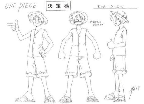 Luffy Concept Art, Luffy Character Sheet, Luffy Reference, Red Haired Shanks, Luffy Drawing, Oda Art, King Of The Pirates, Anime Chart, Good Animated Movies