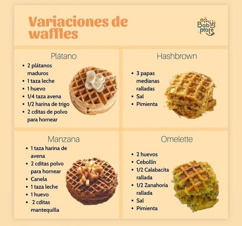 Waffles Dulces Ideas, Healthy Waffles, Waffle Maker Recipes, Fair Food Recipes, Bakery Recipes, Waffle Recipes, Breakfast Recipes Easy, Dessert Recipes Easy, My Baby