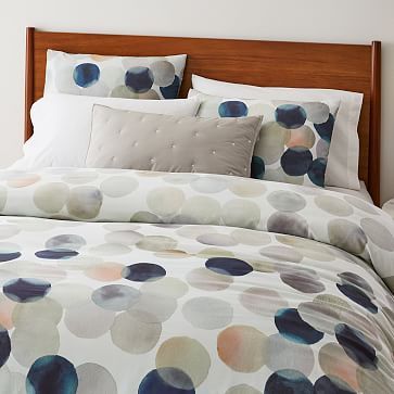 Pintuck Duvet Cover, Watercolor Dots, Modern Duvet Covers, Beautiful Bed, Duvet Cover Pattern, Quilted Sham, Twin Duvet, Cotton Duvet Cover, Main Bedroom