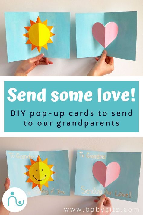 Homemade Card For Grandma, Diy Card For Grandparents, Grandparent Card Ideas, Diy Card For Grandma, New Grandparents Card, Birthday Card For Grandpa Diy, Grandma Birthday Card From Grandkids, Diy Popup Cards, Card Making Ideas For Kids