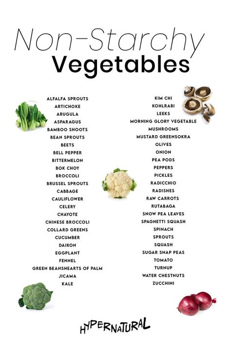 Non Starchy Vegetables List, Vegetable List, Vegetables List, Starch Foods, Prediabetic Diet, Asparagus And Mushrooms, Vegetables Food, Starch Solution, List Of Vegetables