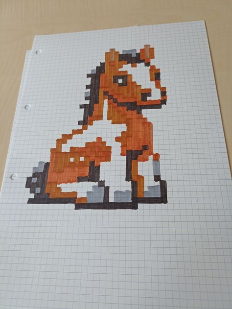 Pixel Art Chien, Cute Small Drawings, Modele Pixel Art, Easy Perler Bead Patterns, Graph Paper Drawings, Messy Art, Easy Pixel Art, Pixel Drawing, Pixel Art Grid