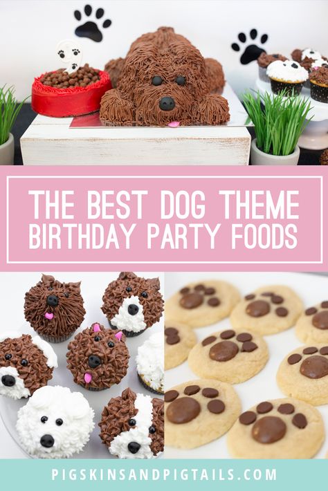 Puppy Dog Theme Birthday Party - Pigskins & Pigtails Girl Dog Birthday Party, Puppy Birthday Party Theme, Puppy Birthday Theme, Dog Theme Birthday Party, Puppy Party Theme, Puppy Birthday Cakes, Birthday Puppy, Dog Themed Birthday Party, Dog Themed Parties