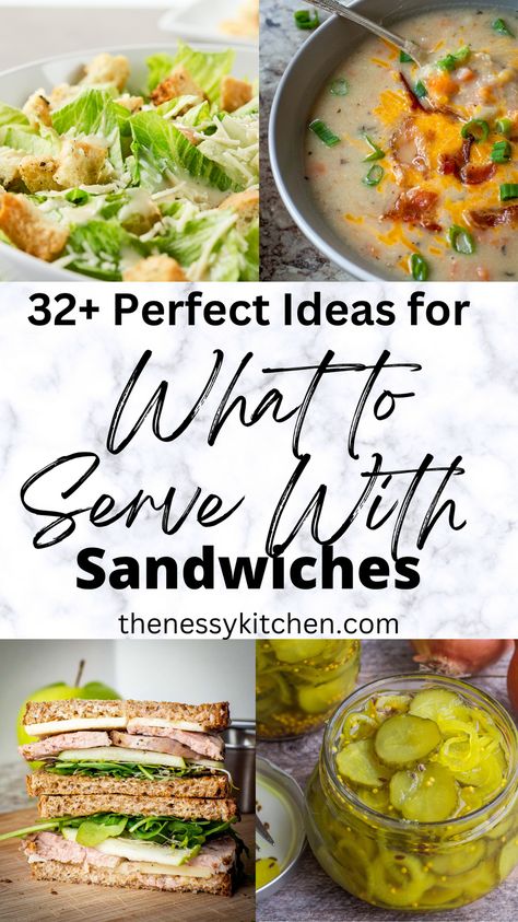 Soup To Go With Sandwiches, Easy Sides For Lunch, Side Ideas For Sandwiches, Salads To Go With Sandwiches, Good Sides For Sandwiches, What Goes With Sandwiches Sides, Sides For Hot Sandwiches, Healthy Side Dishes For Sandwiches, Easy Sides With Sandwiches