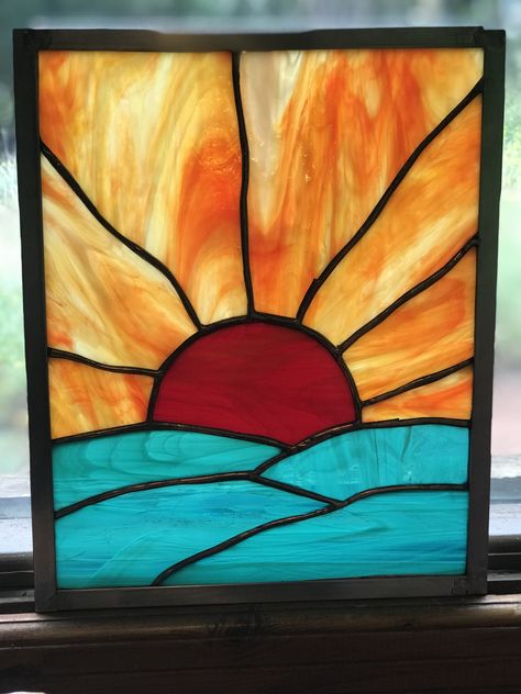 Southwest Stained Glass Patterns, Stained Glass Minecraft, Glass Painting Designs For Beginners, Beginner Stained Glass Projects, Stained Glass Beginner, Easy Abstract Art, Glass Art Design, Stained Glass Patterns Free, Glass Painting Designs