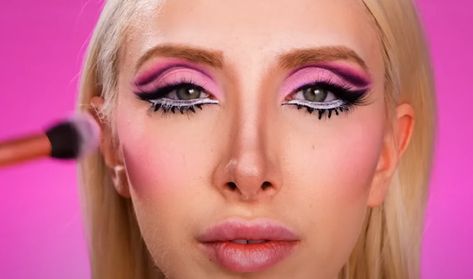 Classic Barbie, Parts Of The Eye, Barbie Inspired, Barbie Makeup, How To Make Fire, Glamorous Makeup, Inspired Makeup, Makeup Transformation, How To Apply Foundation