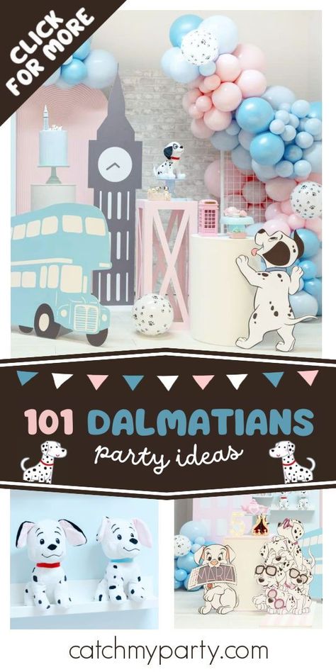 Don't miss this adorable 101 Dalmatians-themed birthday party! The dessert table is fantastic! See more party ideas and share yours at CatchMyParty.com Dalmatian Theme Party Birthday, 101 Dalmatians Party Decorations, 101 Dalmatians First Birthday, 101 Dalmatian Birthday Party, 101 Dalmatians Birthday Party, Dalmatian Birthday Party, 101 Dalmatians Party, 101 Dalmatians Birthday, Vintage Tea Party Birthday