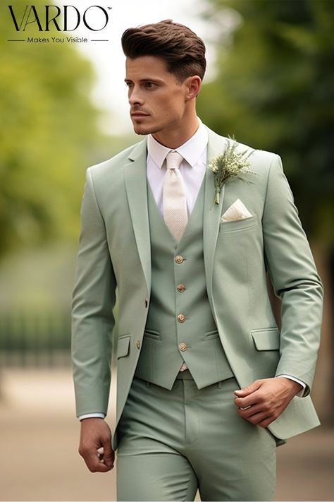 Modern Sage Green Three Piece Suit for Men Stylish, Tailored, and Versatile Tailored Suit the Rising Sun Store, Vardo - Etsy Best Wedding Suits For Men Groomsmen, Sage Green Suit Men, Sage Green Wedding Makeup, Sage Green Tuxedo Wedding, Sage Green Suit Wedding, Sage Green Groom Suit, Sage Green Wedding Suit, Sage Green Groom, Sage Green Groomsmen Attire