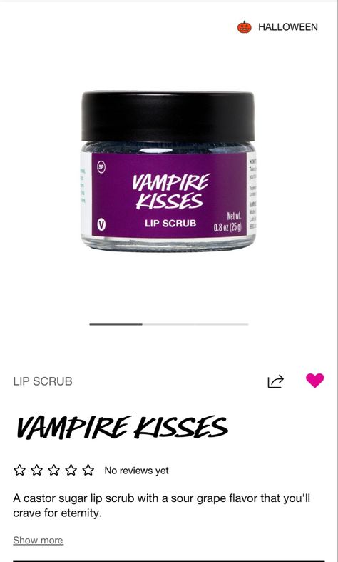 Lush Halloween Collection 2022 Halloween Body Scrub Diy, Lush Halloween, Bath And Body Works Halloween 2024, Halloween Lip Balm, Lush Halloween Products, Vampire Kiss, Birthday Haul, Sour Grapes, Sugar Lip Scrub