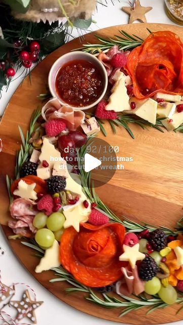 Kate Phillips | Dished by Kate on Instagram: "Switching up your regular cheese and charcuterie board for a very fun, very festive Christmas charcuterie WREATH is one of the easiest ways to elevate your appetizers for the holiday season 👯‍♀️🤩🎄

This is one of those things that’s secretly very easy but looks GORGEOUS 💕

It really is as simple as layering a pile of delicious goodies in a wreath shape and is a fab one to get creative and have fun with 😊

The recipe for this one is less a recipe and more a guide, with loads of tips, tricks and a formula to follow for making the best Christmas wreath 💕 

If you’d like me to pop the link to the recipe into your DMs, you can comment ‘send recipe’ below and I’ll pop it over, or you can find it on dishedbykate.com (linked in my bio) or Google Christmas Wreath Cheese Board, Christmas Charcuterie Wreath, Kate Phillips, Charcuterie Wreath, Cheese And Charcuterie Board, Christmas Charcuterie, Cheese Boards, Christmas Things, Tips Tricks