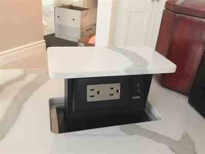 S-Box 2 Port Socket TR Hidden Counter Pop Up Socket Matching Stone Top – Kitchen Power Pop Ups