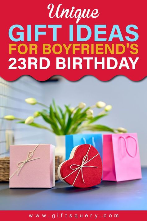 Are you scrambling for gift ideas for your boyfriend's 23rd birthday? Look no further! Check out these awesome gift ideas that will make his day even more special. Whether he's into sports, technology, or books, we've got you covered. Birthday Gift Ideas Boyfriend, Gift Ideas Boyfriend, Turning 23, Boyfriend's Birthday, Funny Birthday Presents, Thoughtful Gifts For Him, Funny Presents, 23rd Birthday, Presents For Boyfriend