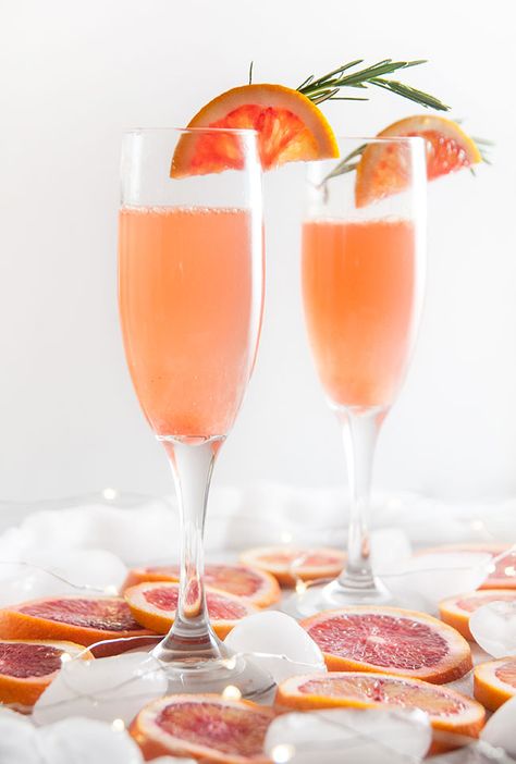 Mimosa Cocktail Recipes, Rose Mimosa, Luxury Candle Brands, Orange Mimosa, Mimosa Cocktail, Orange Liquor, Hosting Brunch, Mimosa Recipe, Blood Orange Juice