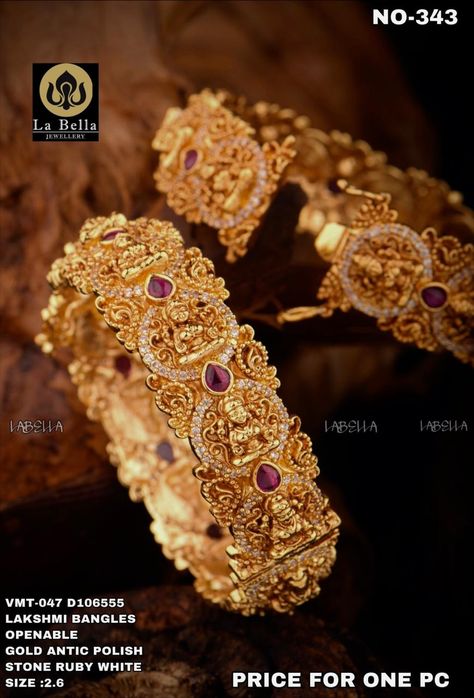 Antique Polish Nagas and Temple Jewelry Collection - Indian Jewelry Designs Kaasu Mala, Antique Bangles, Temple Jewelry Necklace, Gold Bangles For Women, Gold Jewellry, Gold Bangle Set, Antique Gold Jewelry Indian, Bangles Gold, Aesthetic Letters