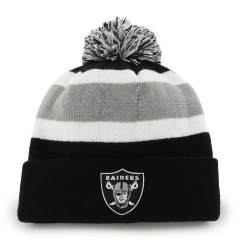 NFL Oakland Raiders Men's Breakaway Knit Cap, One Size, Black by '47 Brand. $21.99. 47 Brand provides the quality all true fans desire in their gear. Known for their vintage look and feel, '47 has managed to also provide a new school spin to this old school craze. Featuring tight, crisp stitching, relaxed fit and adjustable they are available for all of your favorite teams. Raiders Beanie, Oakland Raiders Fans, New Era Beanie, Nfl Oakland Raiders, Sales Promotion, Raiders Fans, Oakland Raiders, 47 Brand, Knit Cap