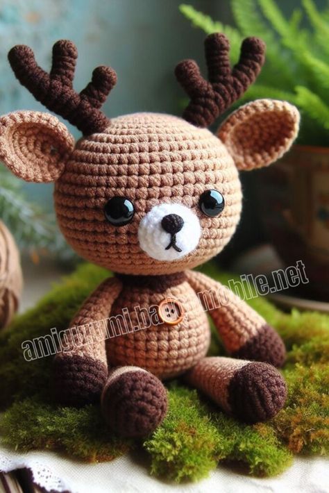 Amigurumi Deer Melly Free Pattern-1 Buck Crochet Pattern, Buck The Deer Crochet Pattern, Crochet Deer Stuffed Animal, Amigurumi Crochet Deer Toy Free Pattern, Deer Amigurumi, Bunny Baby Blanket, Turtle Plush, Dog Doll, Deer Pattern