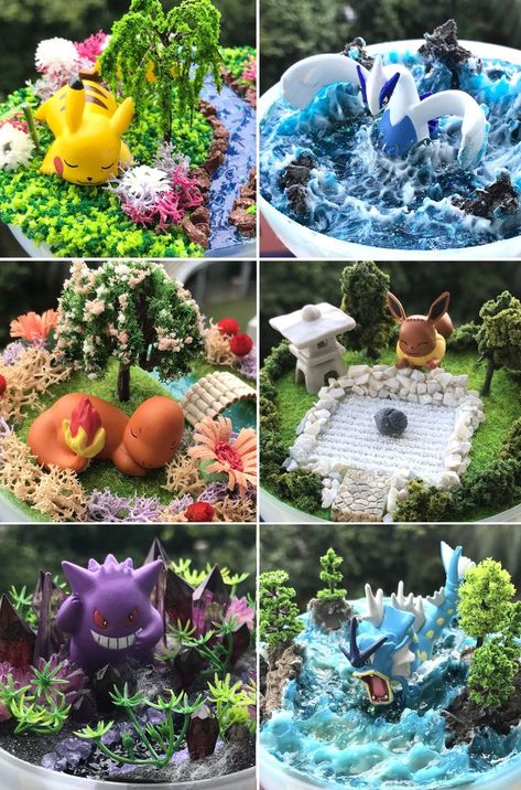 Diy Pokemon, Pokemon Terrarium, Pokemon Room, Pokemon Merchandise, Pokemon Project, Pokemon Diy, Pokemon Craft, Pokemon Gifts, Pokemon Party